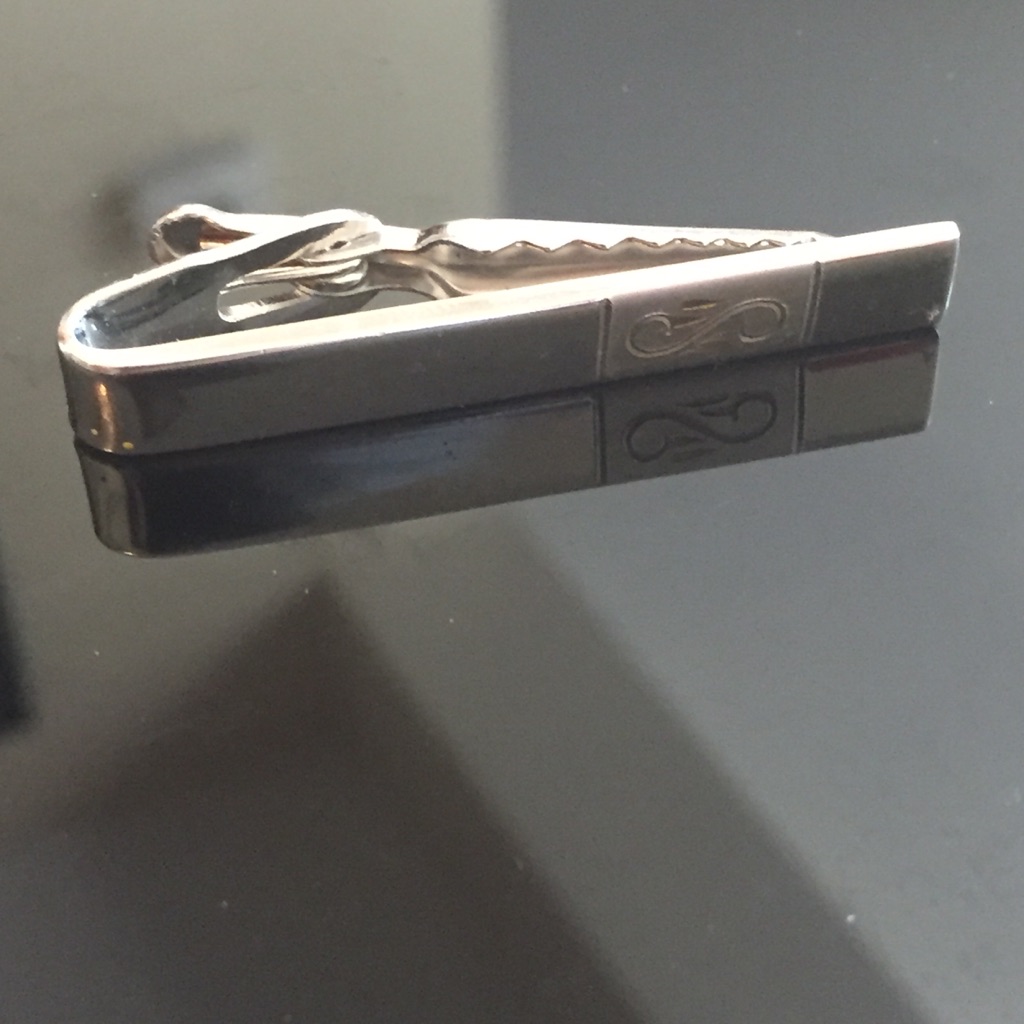 Silver Victorian Vintage Tie Bar  Tie Clasp